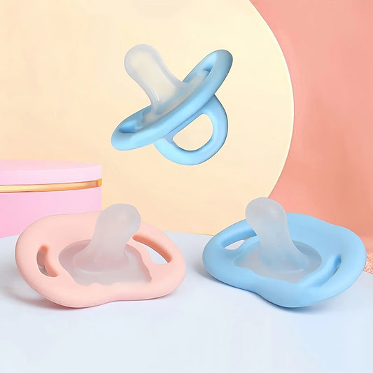 Silicone Baby Pacifier & Soother | Soft Thumb Nipple | Single & 2-Pack | Pink & Blue