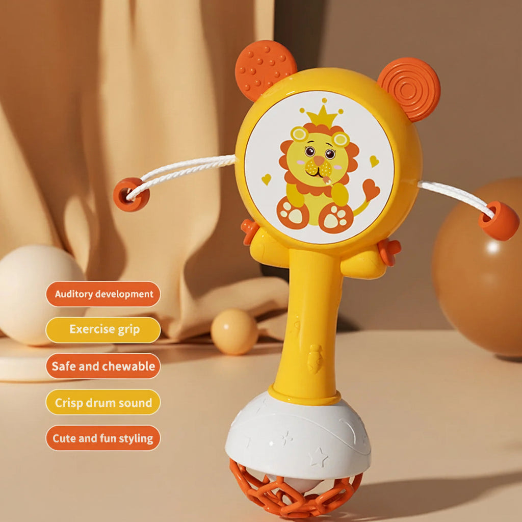 Baby Rattle Teether Hand Bell Toy