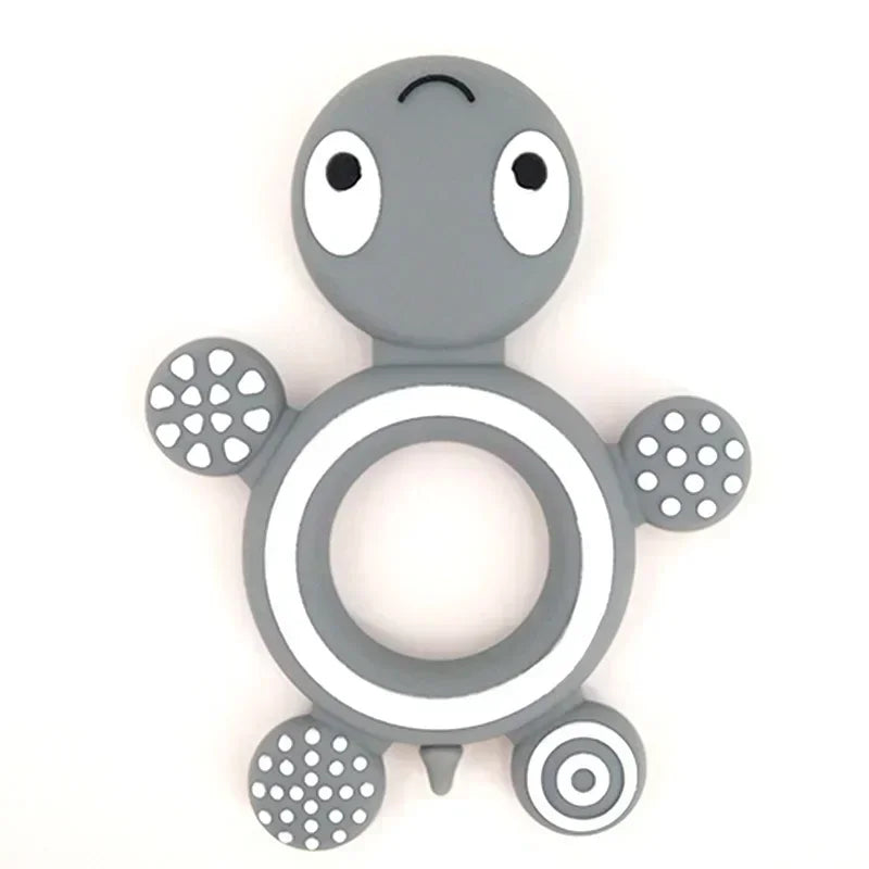 Silicone Turtle Baby Teether | Food-Grade Soft Tortoise Teething Toy | 8 Colours