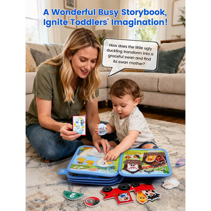 Montessori Giraffe Busy Book | Sensory Learning Quiet Book for Toddlers Ages 3-6