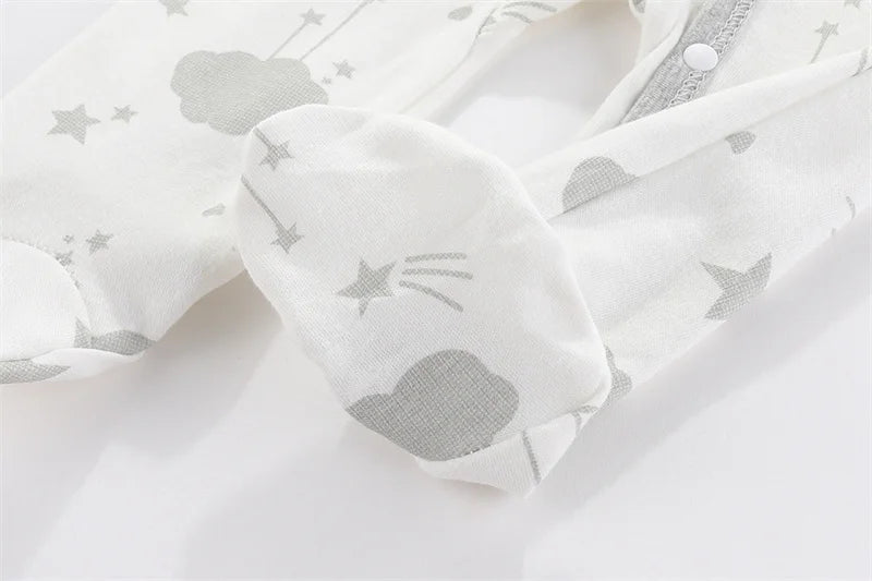 Baby Cartoon Print Romper | Soft Cotton Bodysuit for Newborns 0–9 Months