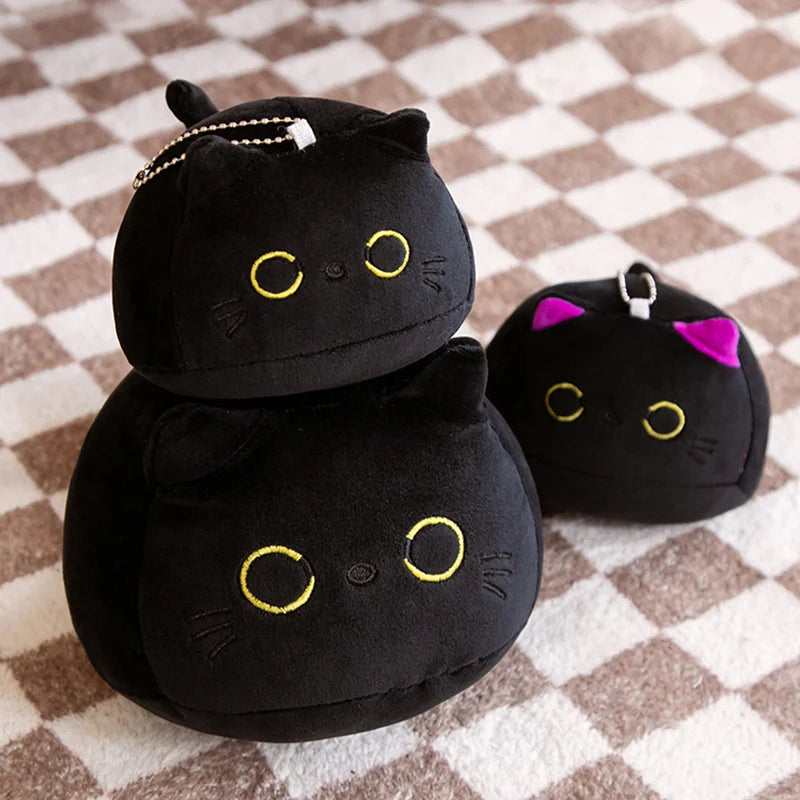 Round Ball Cat Plush Toy | Kawaii Soft Cat Cushion for Kids
