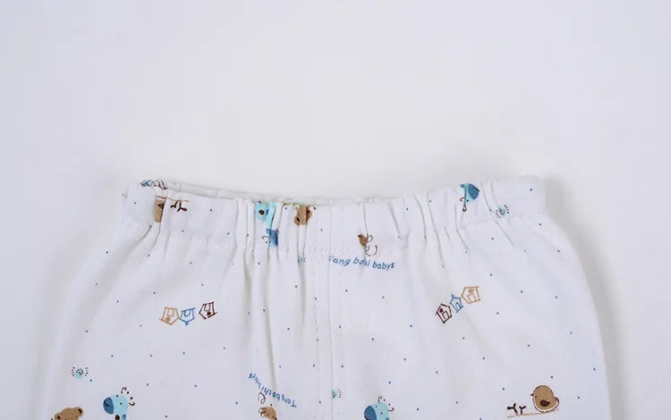 5-Piece Newborn Baby Clothing Set | Cartoon Cotton Tops & Pants 0-3 Months
