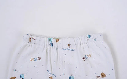 5-Piece Newborn Baby Clothing Set | Cartoon Cotton Tops & Pants 0-3 Months