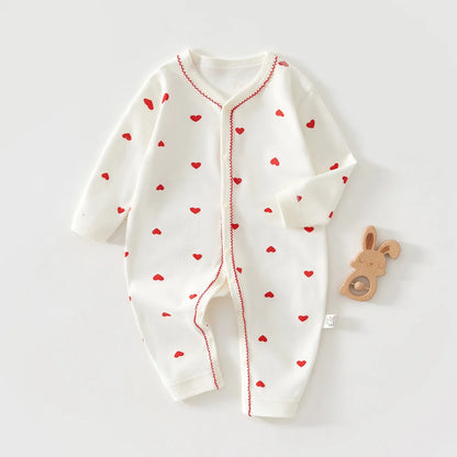 Baby Cotton Hoodie Jumpsuit | Boneless Seam Spring & Autumn Onesie 0-18 Months