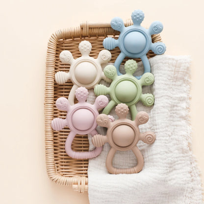 Baby Silicone Teether & Pacifier Chain Set