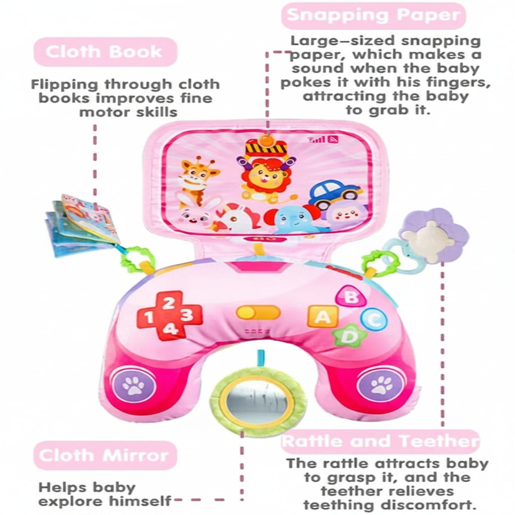 Baby Tummy Time Pillow Sensory Toy Set