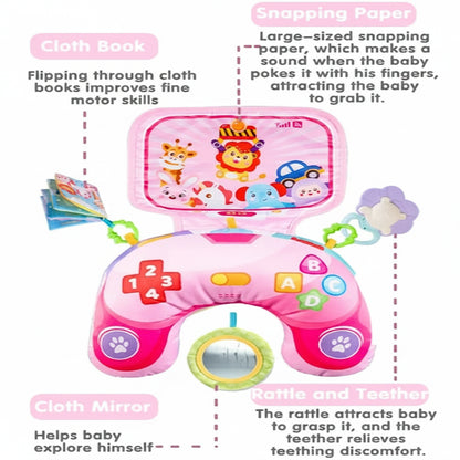 Baby Tummy Time Pillow Sensory Toy Set