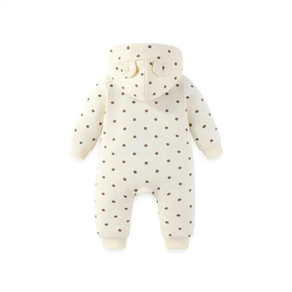 Baby Unisex Cotton Hooded Romper 2-Pack | 2-Way Zipper Long Sleeve 0-24 Months