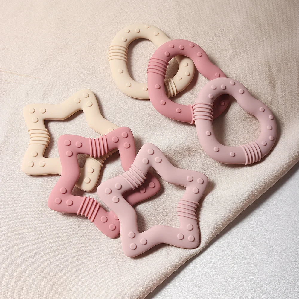 Baby Star & Heart Silicone Teether