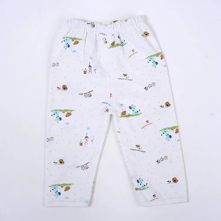 5-Piece Newborn Baby Clothing Set | Cartoon Cotton Tops & Pants 0-3 Months