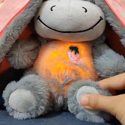 Strawberry Donkey Plush Toy | Soft 30cm Fruit Transform Sleeping Doll for Kids
