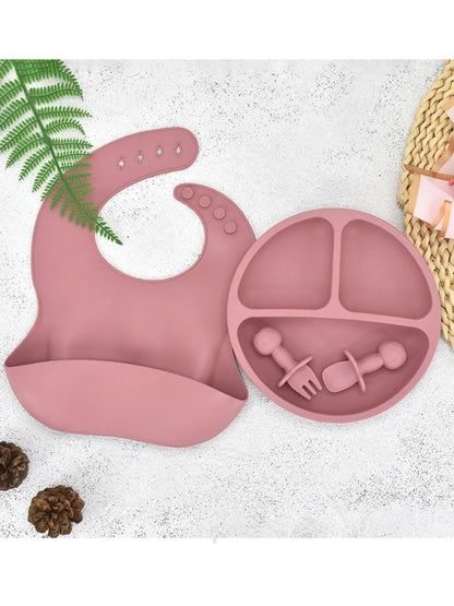 Baby Silicone Cartoon Dining Set | Plate, Cutlery & 4-Piece Options | BPA-Free