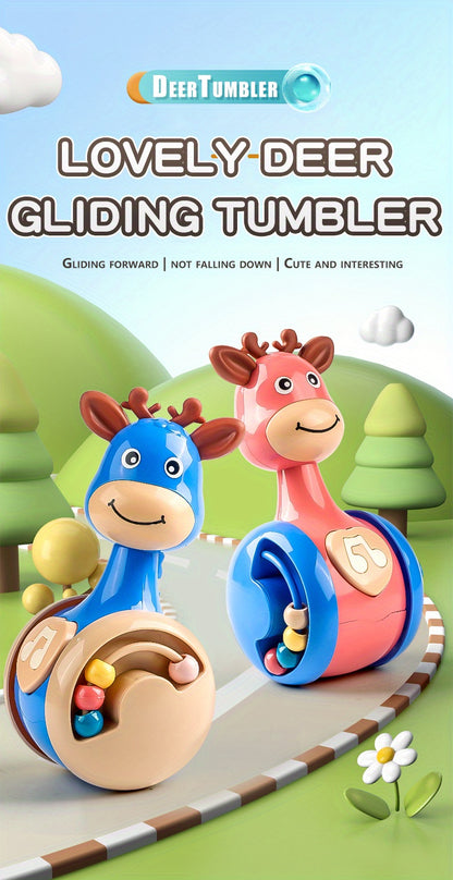 Baby Roly Poly Tumbler Wobbler Toy | Cause & Effect Sensory Toy for Infants 6–12 Months