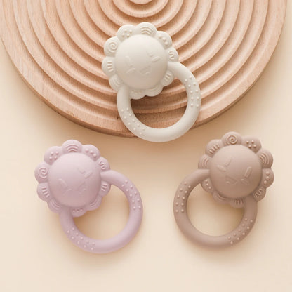 Silicone Bear Teether Rattle | Food-Grade Sensory Hand Bell for Babies 0–12 Months