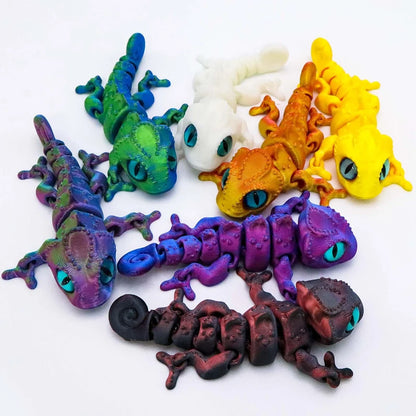 3D Printed Chameleon Figure | Multi-Joint Movable Kids Gift & Room Decoration