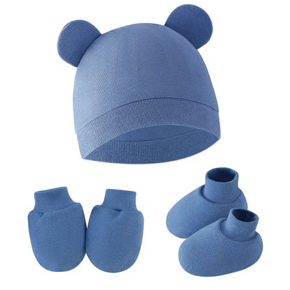 Baby Hat, Bonnet, Gloves & Socks Set | Newborn Gift Set 0-6 Months