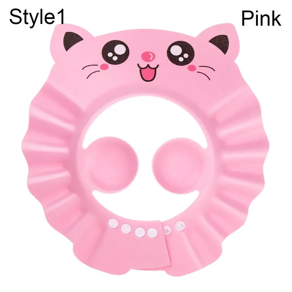 Baby Bath Shower Cap & Hair Shield | Waterproof Ear & Eye Protection | 3 Styles | Yellow, Pink & Blue