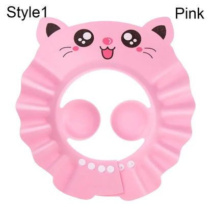 Baby Bath Shower Cap & Hair Shield | Waterproof Ear & Eye Protection | 3 Styles | Yellow, Pink & Blue