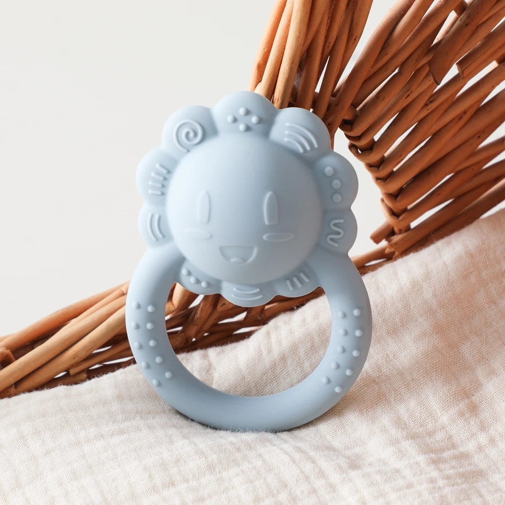 Silicone Bear Teether Rattle | Food-Grade Sensory Hand Bell for Babies 0–12 Months