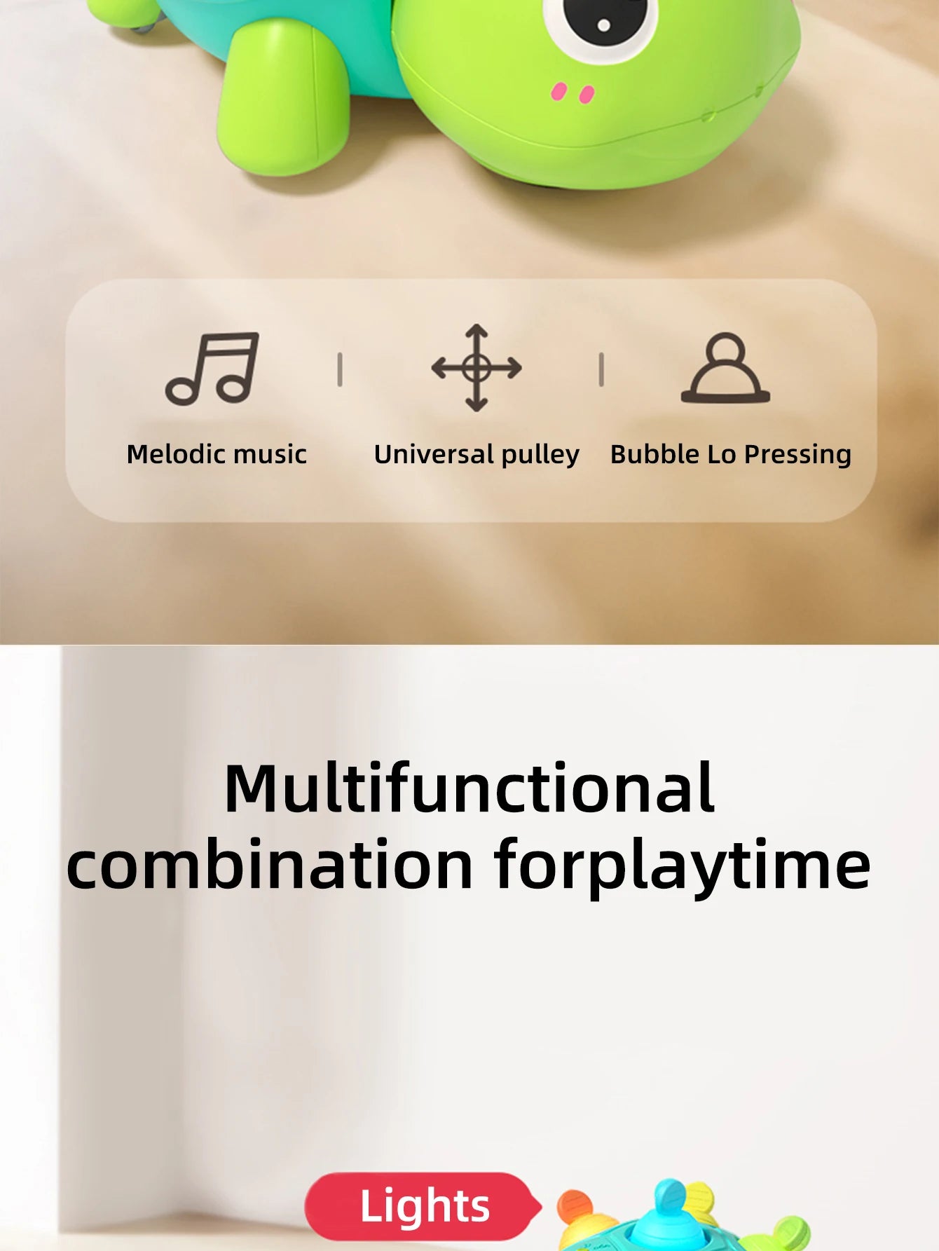 Baby Turtle Crawling Toy | Light & Sound Sensory Toy for Infants 0–12 Months