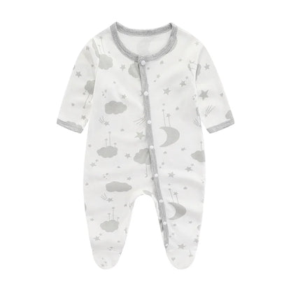 Baby Cartoon Print Romper | Soft Cotton Bodysuit for Newborns 0–9 Months