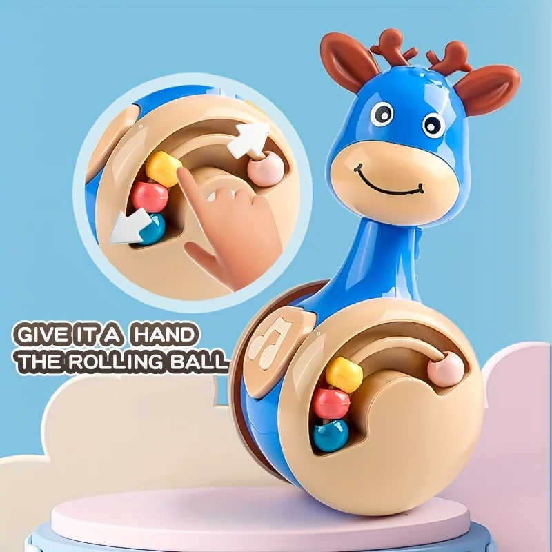 Baby Roly Poly Tumbler Wobbler Toy | Cause & Effect Sensory Toy for Infants 6–12 Months