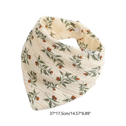 Baby Bandana Bib | Muslin Drool Bib for Teething Infants 0-12 Months