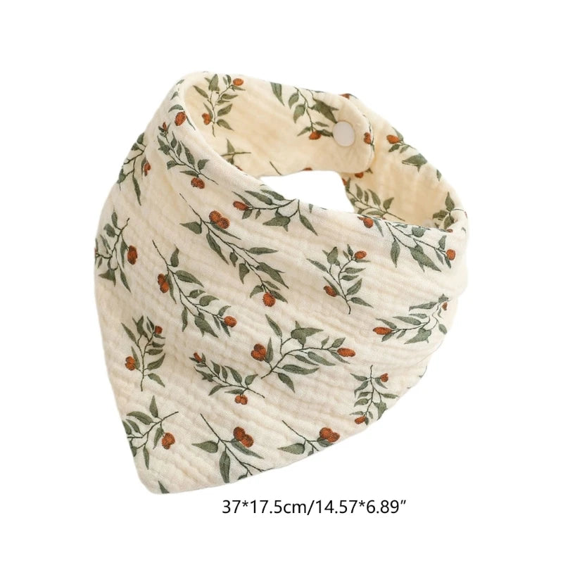 Baby Bandana Bib | Muslin Drool Bib for Teething Infants 0-12 Months