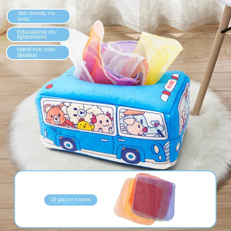 Baby Montessori Magic Tissue Box | Sensory Activity Toy for Infants 6–18 Months