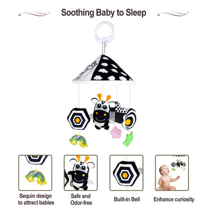 Baby Black & White High Contrast Hanging Rattle Toy