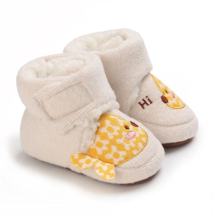 Baby First Walker Shoes | Soft Cartoon Cotton Shoes for Newborns 0–18 Months