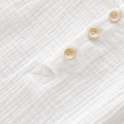 Baby Muslin Sleeveless Romper | Unisex Summer Newborn Bodysuit 0-18 Months