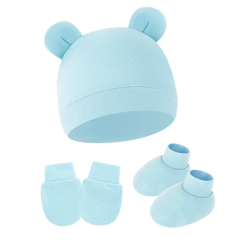 Baby Anti-Scratch Gloves & Foot Cover Set | Newborn Protection Kit