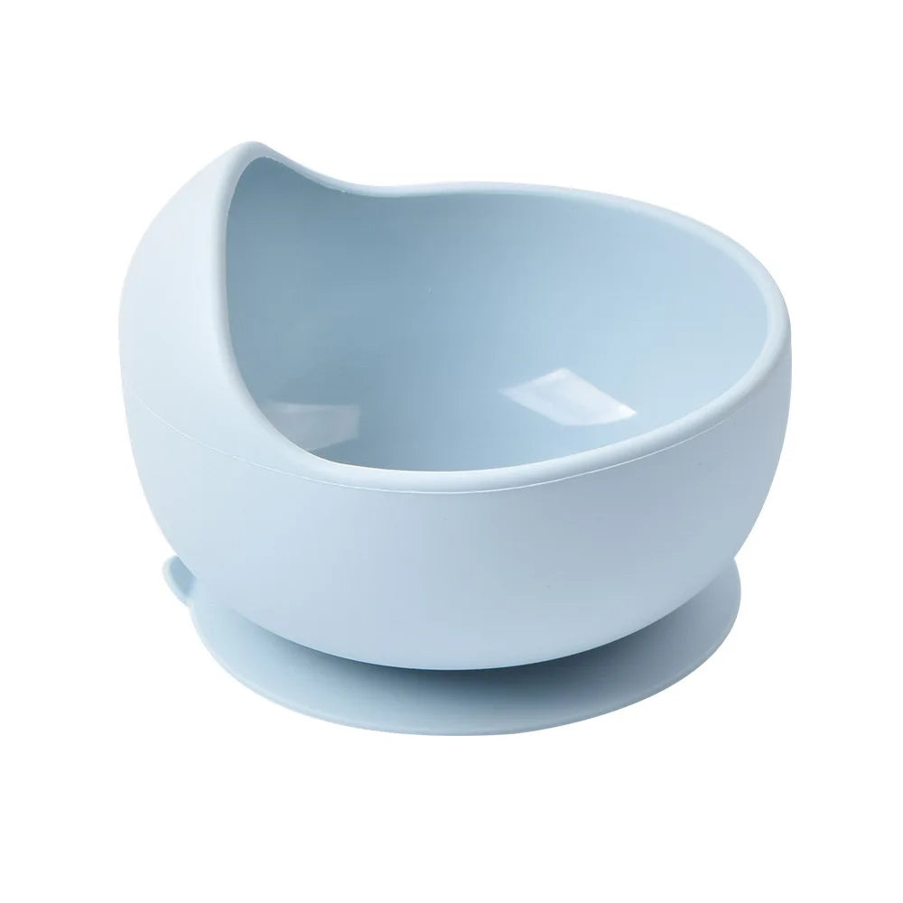 Baby Silicone Suction Bowl with Spoon | Waterproof Kids Feeding Tableware