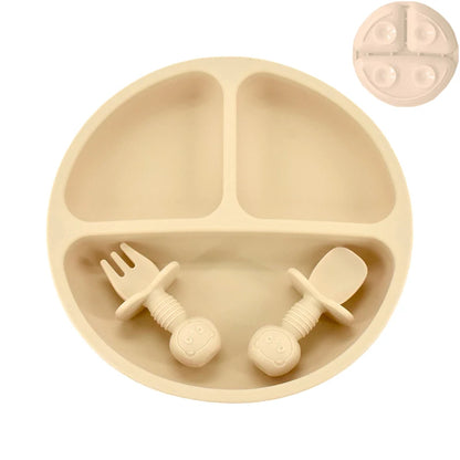 Baby Silicone Cartoon Dining Set | Plate, Cutlery & 4-Piece Options | BPA-Free