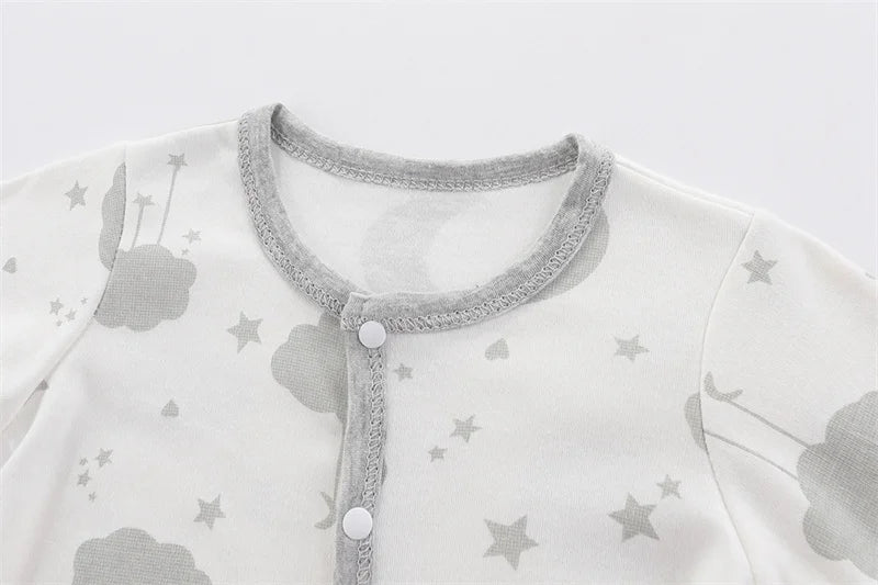 Baby Cartoon Print Romper | Soft Cotton Bodysuit for Newborns 0–9 Months