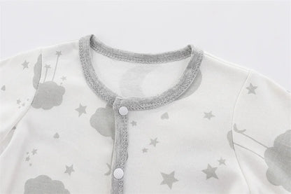 Baby Cartoon Print Romper | Soft Cotton Bodysuit for Newborns 0–9 Months