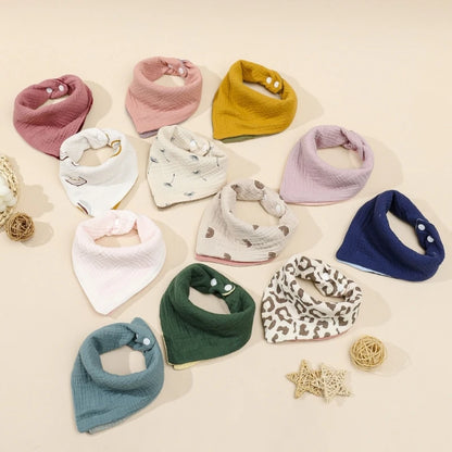 Baby Bandana Bib | Muslin Drool Bib for Teething Infants 0-12 Months