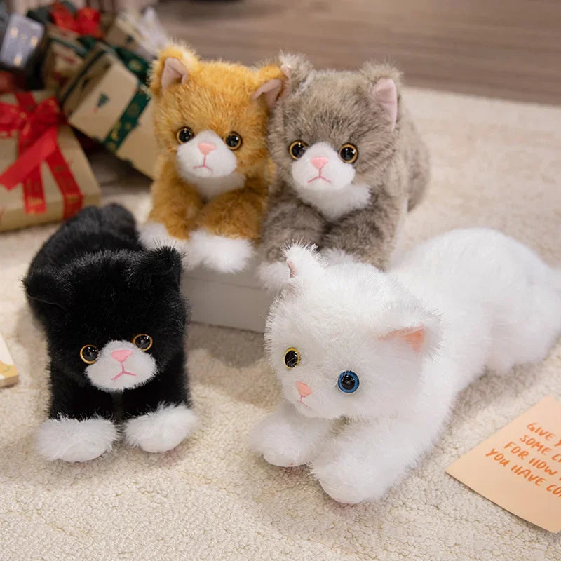 Realistic Cat Plush Toy | Lifelike Stuffed Kitten with Fur | 5 Colours | 40cm & 50cm