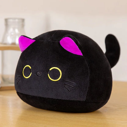Round Ball Cat Plush Toy | Kawaii Soft Cat Cushion for Kids