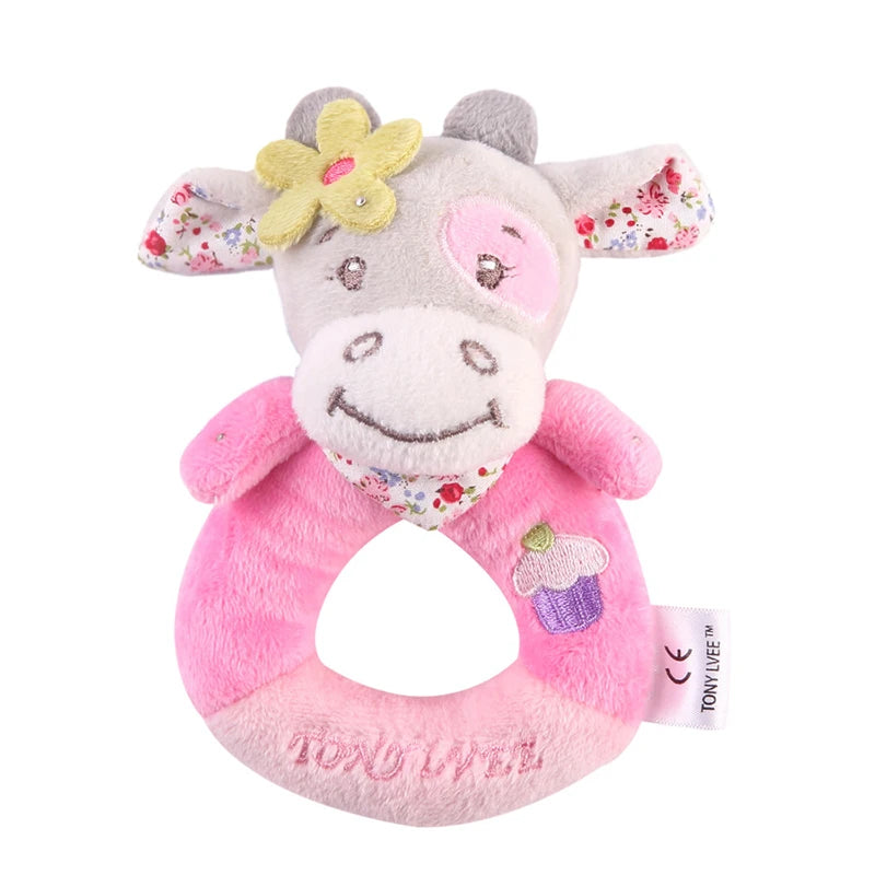 Baby Animal Plush Hand Bell Rattle Toy