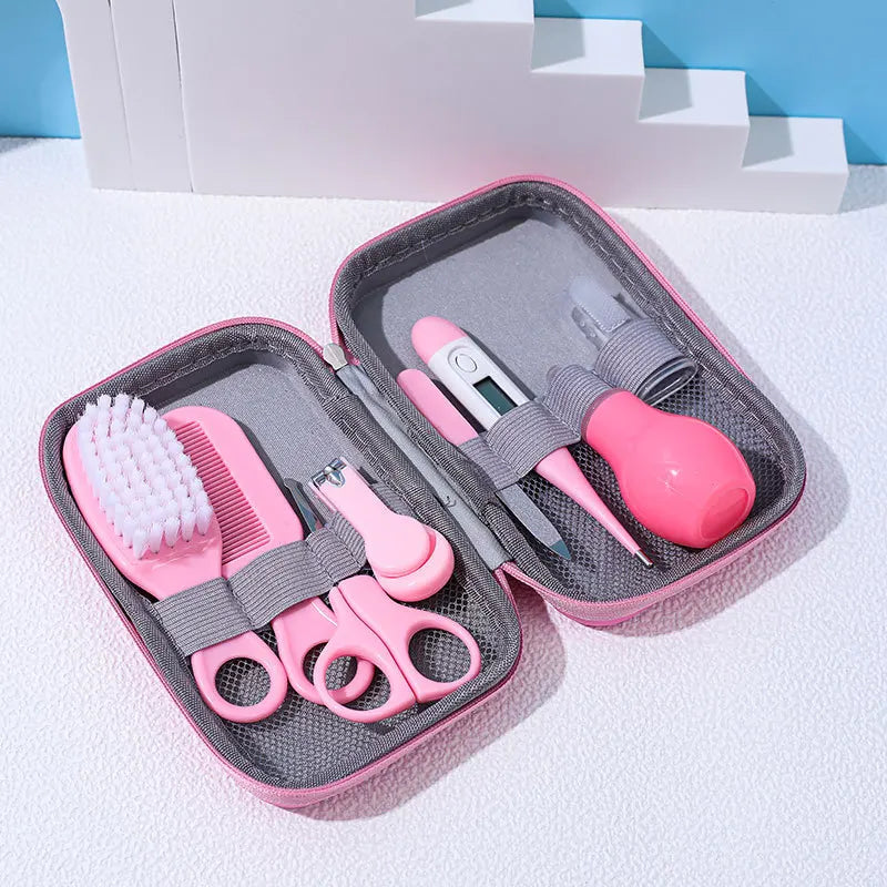 8-Piece Baby Grooming & Healthcare Kit | Nail, Hair & Thermometer Set for Newborns