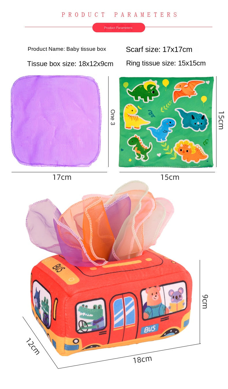 Baby Montessori Magic Tissue Box | Sensory Activity Toy for Infants 6–18 Months