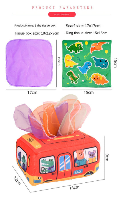 Baby Montessori Magic Tissue Box | Sensory Activity Toy for Infants 6–18 Months