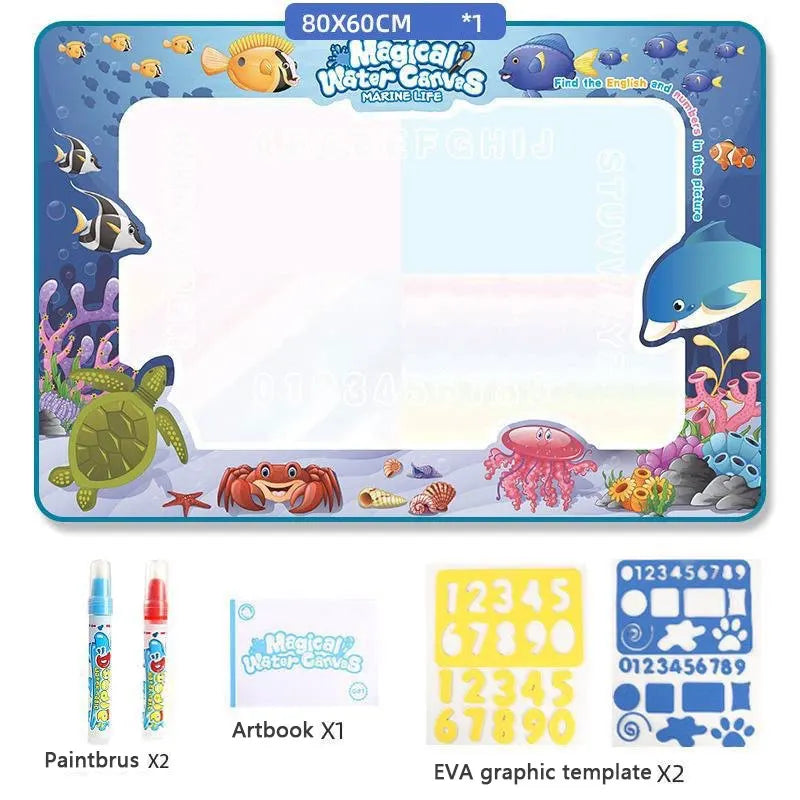 Kids Water Doodle Drawing Mat | Mess-Free Montessori Colouring Mat for Toddlers 3–8 Years
