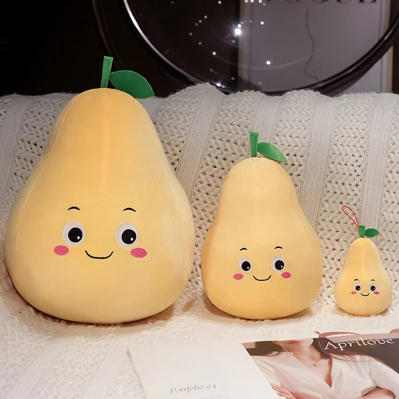 Kawaii Fruit Plush Toy | Soft Stuffed Fruit Pillow Doll | 6 Designs | 10cm, 20cm & 30cm