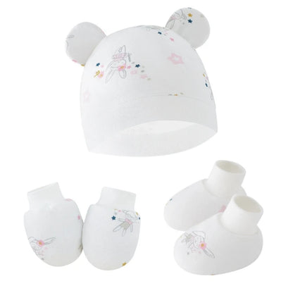 Baby Hat, Anti-Scratch Gloves & Socks Set | Newborn Essentials 0-6 Months