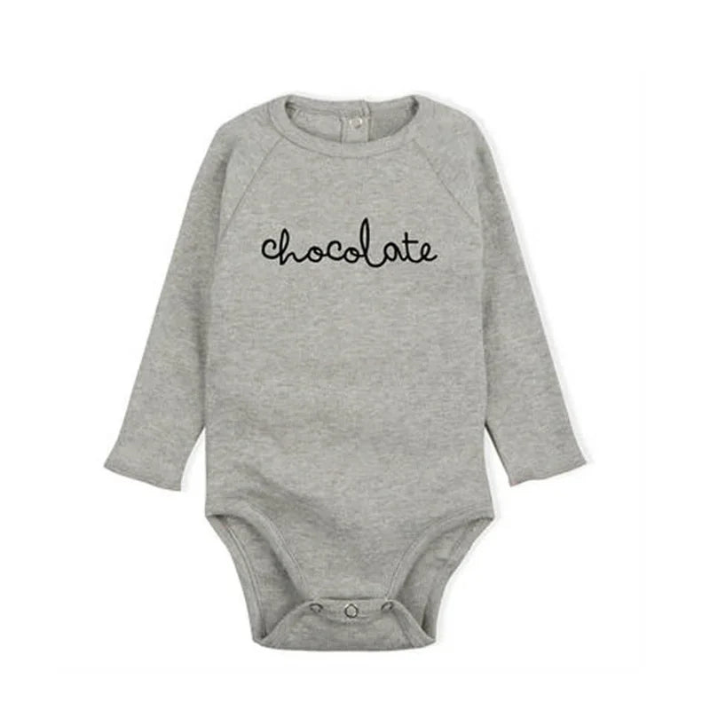 Newborn Romper — Organic Cotton Floral Print, Long Sleeve