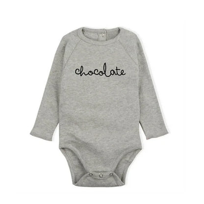Newborn Romper — Organic Cotton Floral Print, Long Sleeve